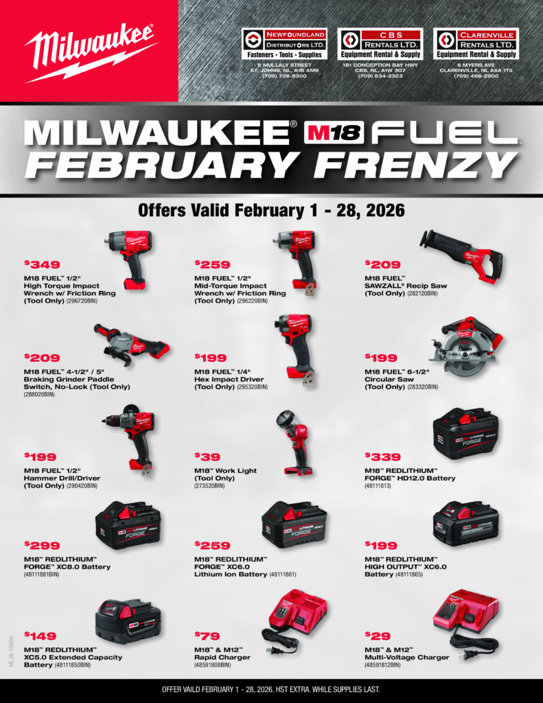 milwaukee flyer with power tools, batteries and charger deals.